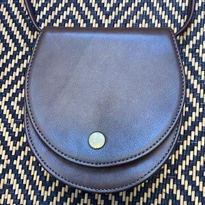 VINTAGE COACH HORSESHOE BELT BAG CROSSBODY 4857 Mahogany with brass